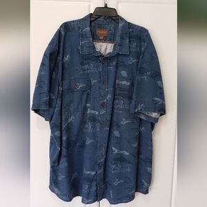 NorthWest Territory Men's 4XL Blue Denim Shirt